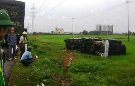 Hiện trường vụ tai nạn.
